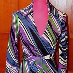 EUC DVF Justin Wrap Dress size 1w